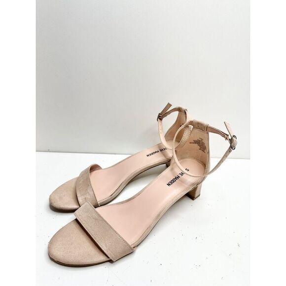 Steve Madden Sandals Womens Size 7 Tan Ankle Strap Block Heel - Picture 2 of 9